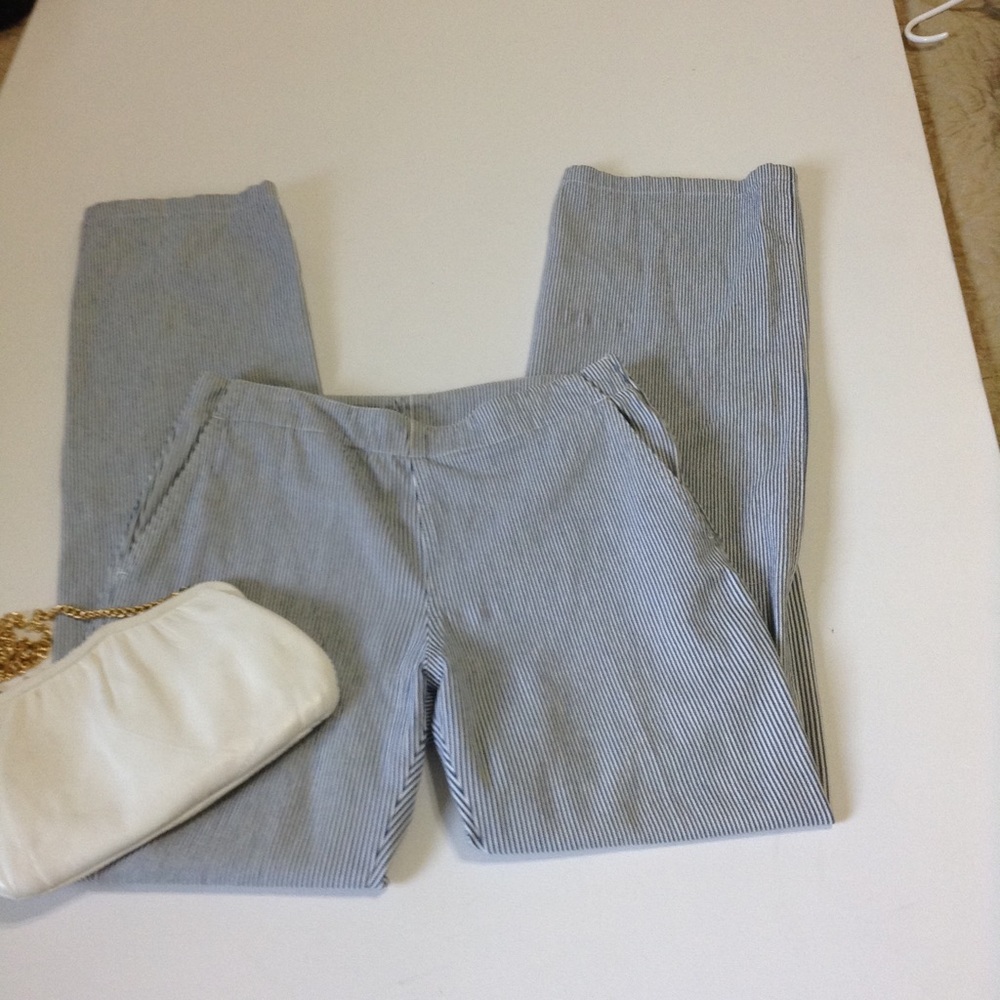Lacoste Blue/White Striped Pants EUR 38 / US 6